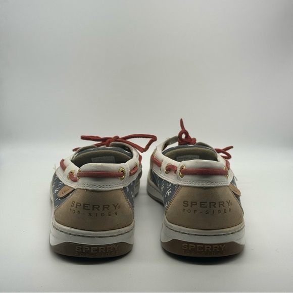 Sperry White Blue & Red Anchor Loafers - Picture 7 of 9